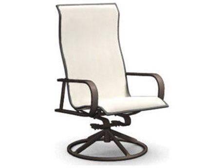 Homecrest Kashton Sling Aluminum Arm Swivel Rocker Dining Chair