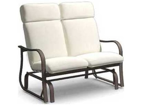 Homecrest Holly Hill Cushion Aluminum High Back Loveseat Glider