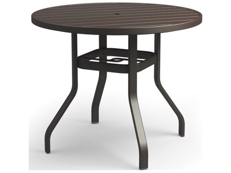 Homecrest Breeze Aluminum 42 Round Balcony Table with Umrella Hole