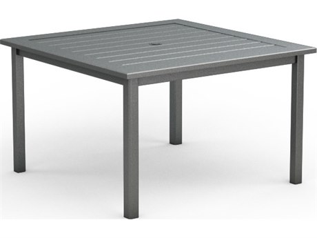 Homecrest Dockside Aluminum 45 Square Dining Table with Umbrella Hole