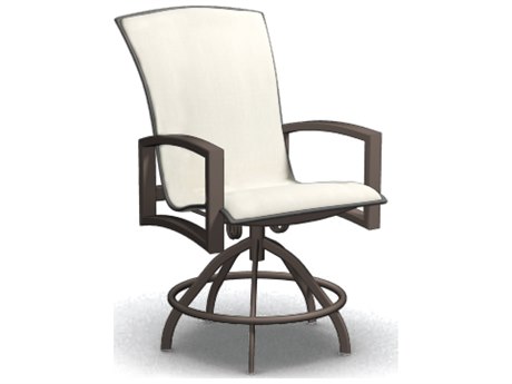 Homecrest Havenhill Sling Aluminum Arm Swivel Rocker Counter Stool