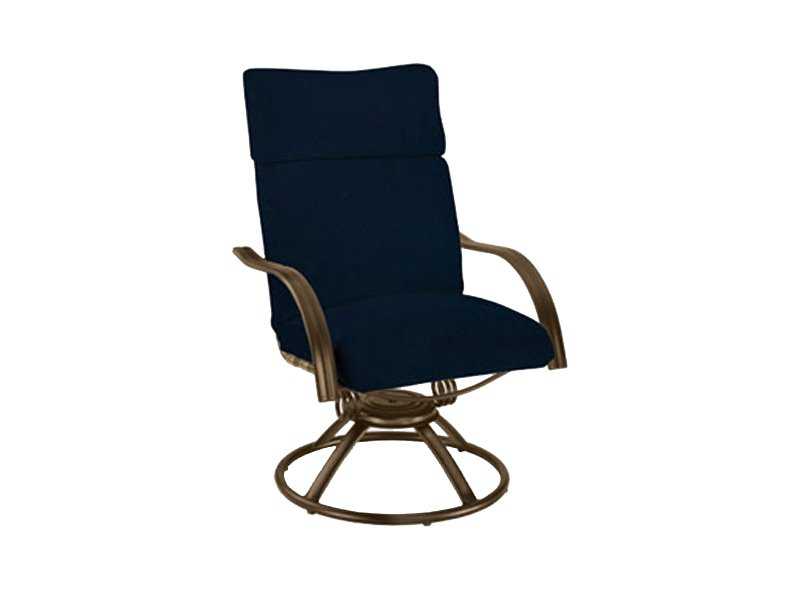 Homecrest Palisade Cushion Steel Arm Swivel Rocker Dining Chair