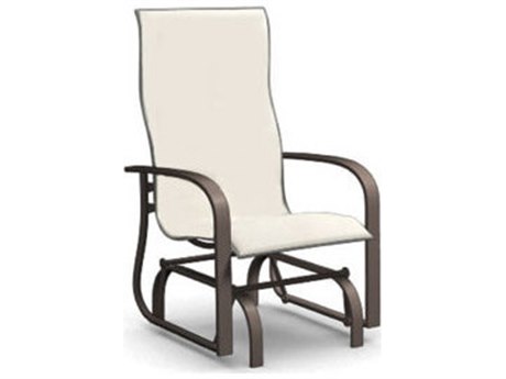 Homecrest Holly Hill Sling Aluminum Arm Glider Dining Chair