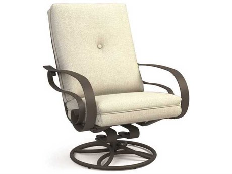 Homecrest Quick Ship Emory Cushion Aluminum High Back Swivel Rocker Chat Chair