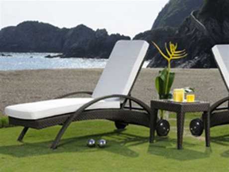 Hospitality Rattan Outdoor Soho Wicker Three Piece Chaise Lounge Set