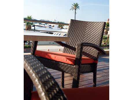 Hospitality Rattan Outdoor Soho Wicker Stackable Dining Arm Chair