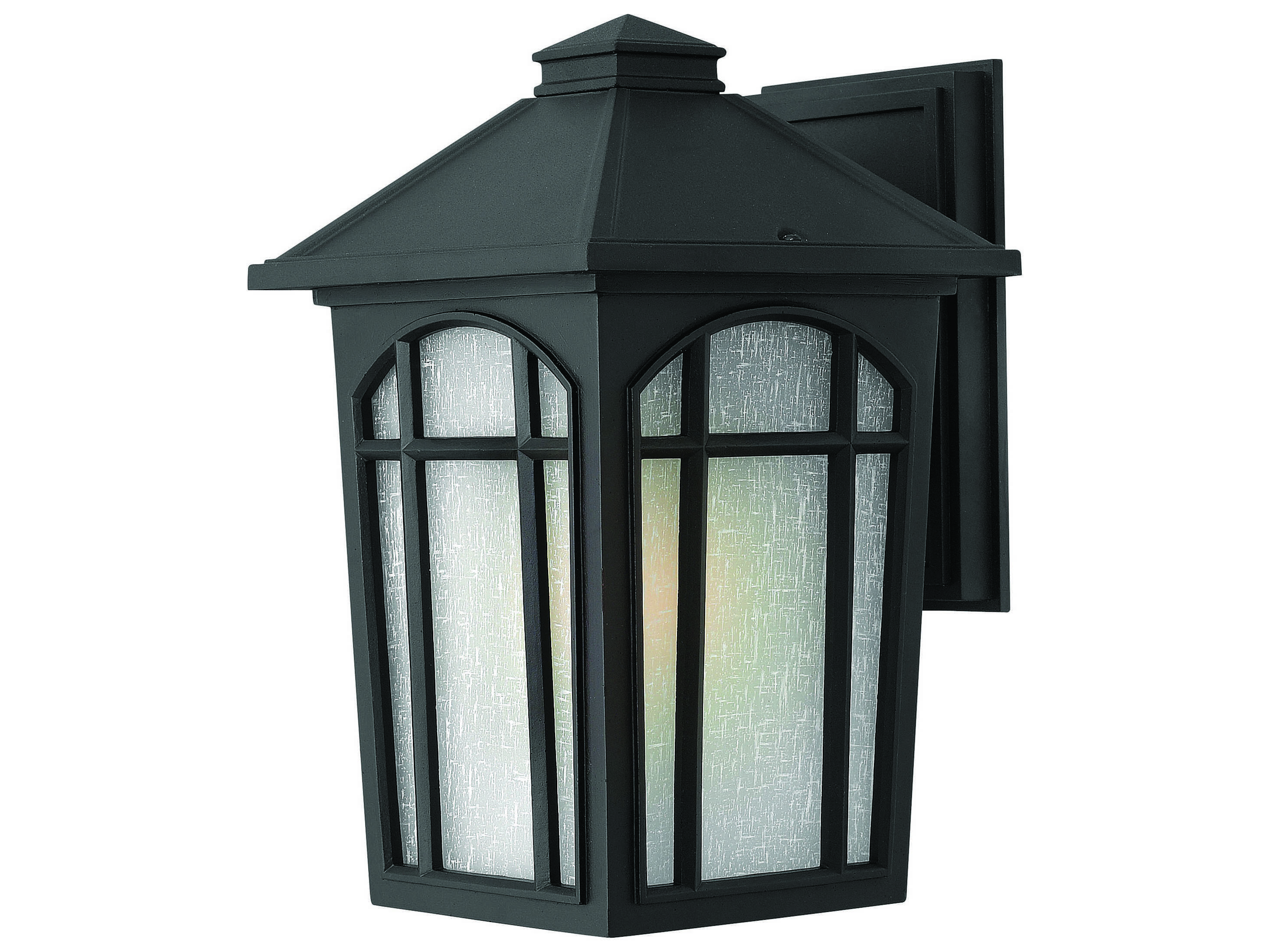 Hinkley Lighting Cedar Hill Black Incandescent Outdoor Wall Light 1984BK