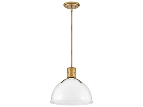 Hinkley Lighting Argo Heritage Brass 1 Light 14 Wide Pendant With