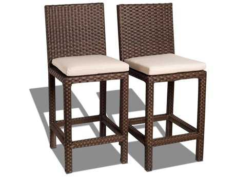 International Home Miami Atlantic Wicker Monza Barstool (2 Piece Set)