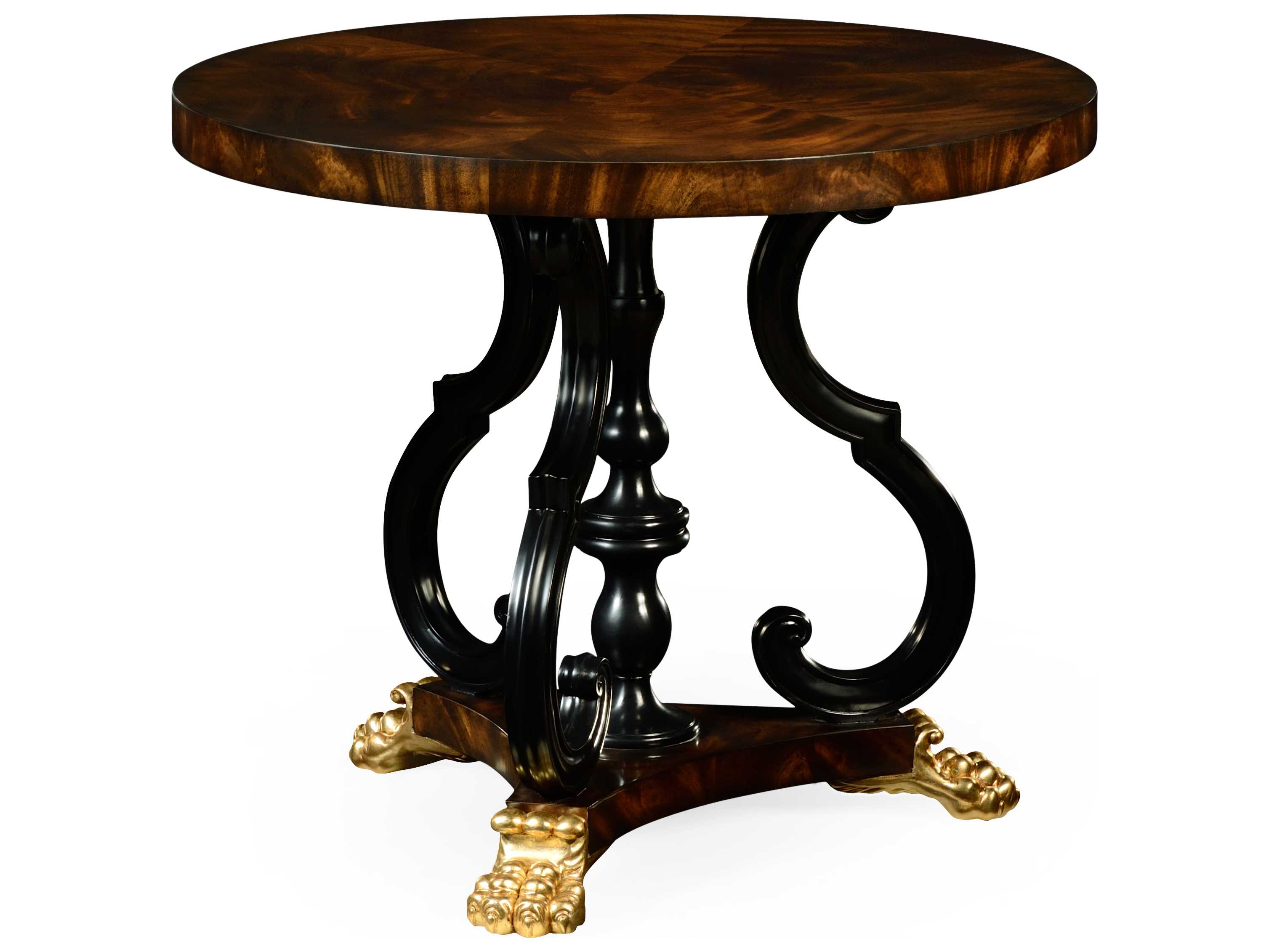 Jonathan Charles Knightsbridge Antique Mahogany Brown High Lustre 36 Round Pedestal Table 495059