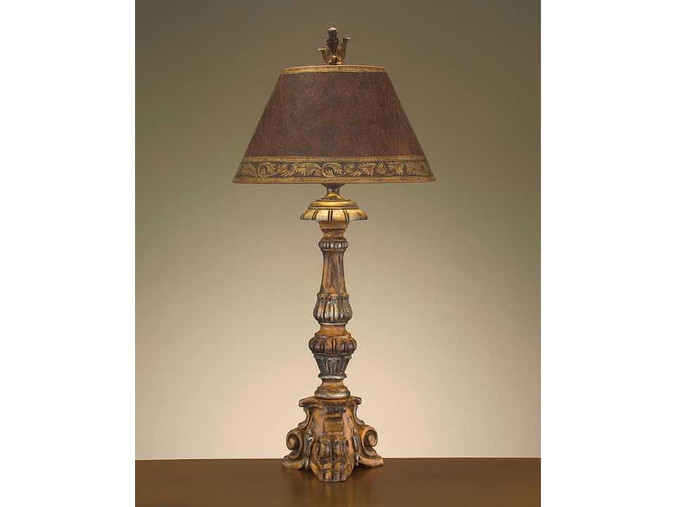 John Richard HandPainted Tuscan Clay Table Lamp
