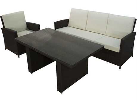 Jaavan Bora Bora Wicker Low Dining Set