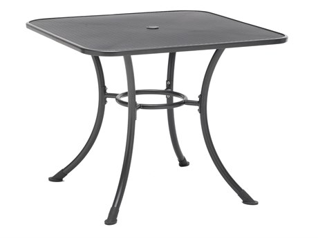 Kettler Steel 42 Square Mesh Top Table with Umbrella Hole