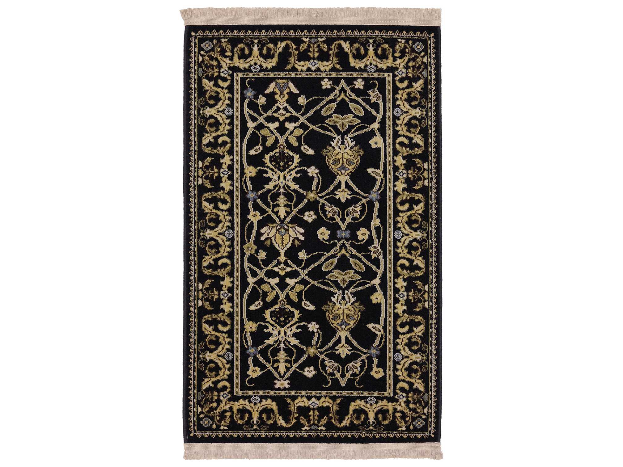 Karastan Rugs English Manor William Morris Rectangular Black Area Rug