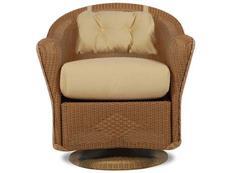 Lloyd Flanders Reflections Swivel Dining Chair with Self Welt Back Pad