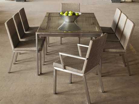 Lloyd Flanders Elements Steel Wicker Dining Set