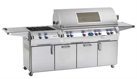 Fire Magic Echelon Diamond Stainless Steel 48'' On Cart Digital Magic View Patio BBQ Grill with Power Burner