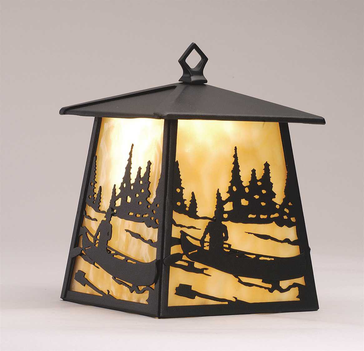 Meyda Tiffany Canoe At Lake Hanging Outdoor Wall Light 82642