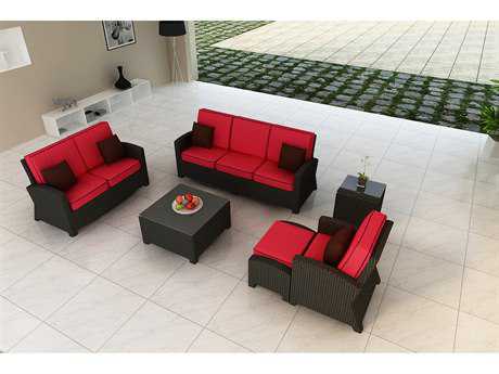 Forever Patio Barbados Ebony Wicker Six-Piece Barbados Lounge Set