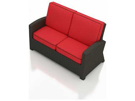 Forever Patio Quick Ship Barbados Ebony Wicker Loveseat