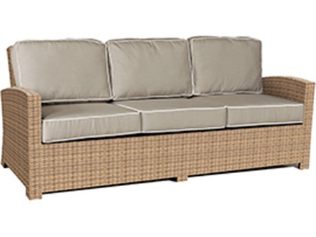 Forever Patio Quick Ship Barbados Biscuit Wicker Sofa