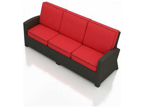Forever Patio Quick Ship Barbados Ebony Wicker Sofa