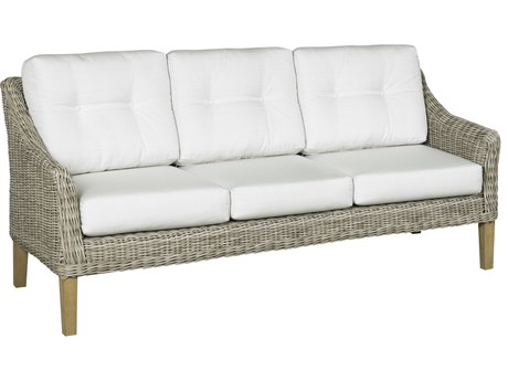 Forever Patio Quick Ship Carlisle Alabaster Teak Wicker Sofa