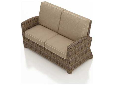 Forever Patio Quick Ship Cypress Heather Round Wicker Loveseat