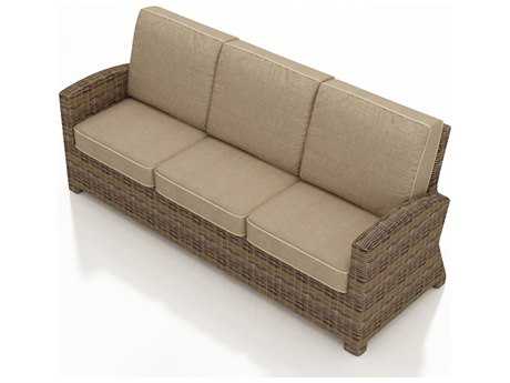 Forever Patio Quick Ship Cypress Heather Round Wicker Sofa