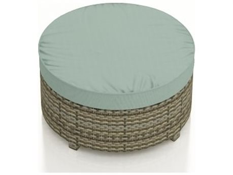 Forever Patio Quick Ship Hampton Radius Large Round Ottoman Replacement Cushions