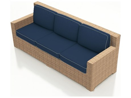 Forever Patio Quick Ship Hampton Biscuit Wicker Sofa