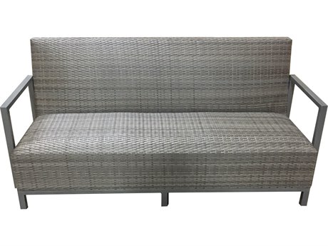 Forever Patio Mariner Heather Wicker Padded Sofa