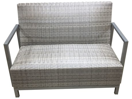 Forever Patio Mariner Heather Wicker Padded Loveseat