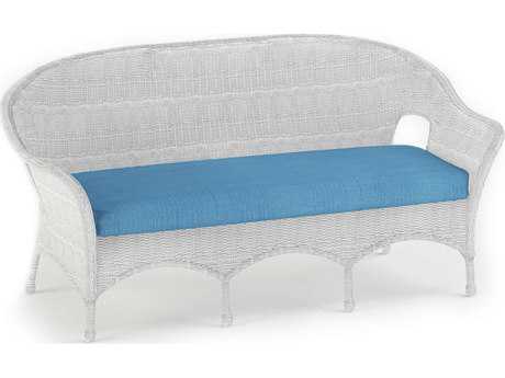 Forever Patio Quick Ship Rockport White Wicker Sofa