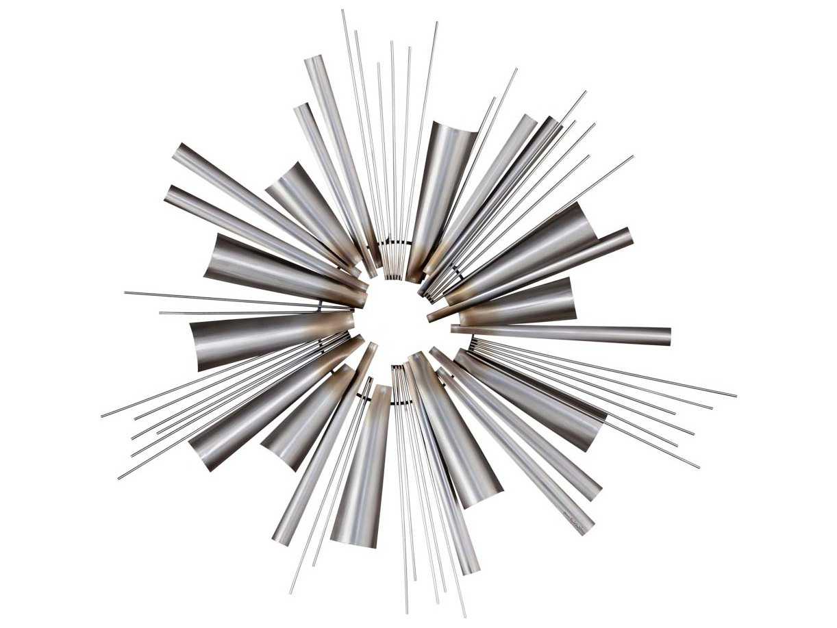 Nova Ignite Brushed Nickel & Flame Treated Steel Wall Art 3710242