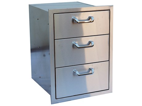 Outdoor Greatroom Stainless Steel (3) Drawer Storage