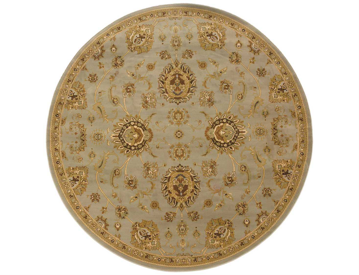 Oriental Weavers Ariana 8' Round Blue Area Rug 2302BROU