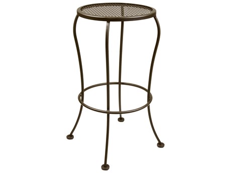 OW Lee Bistro Wrought Iron Backless Bar Stool
