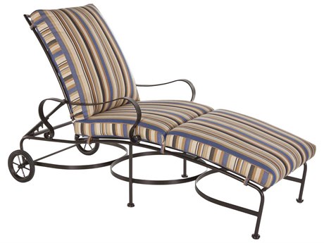 OW Lee Marquette Wrought Iron Chaise Lounge