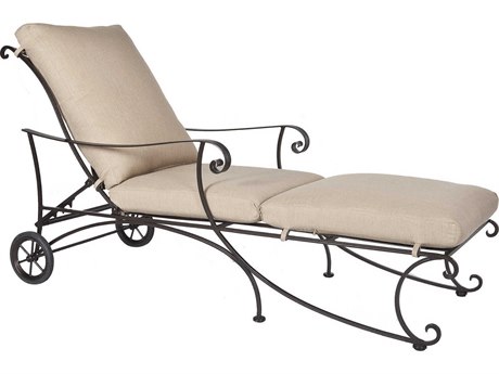 OW Lee Bellini Wrought Iron Adjustable Chaise Lounge