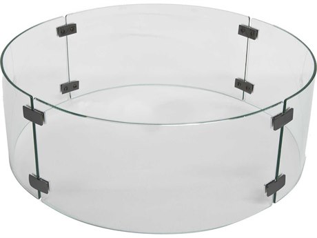 OW Lee Casual Large Round Glass Fire Guard