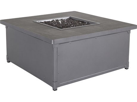 OW Lee Casual Fireside Creighton 42 Square Occassional Height Iron Fire Pit Table