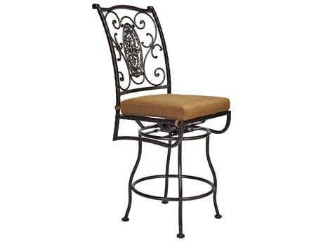 OW Lee San Cristobal Wrought Iron Swivel Counter Stool Side Chair