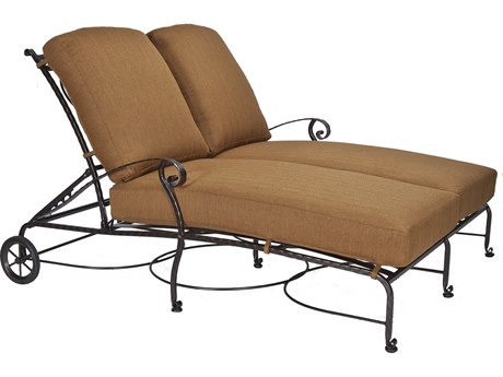 OW Lee San Cristobal Wrought Iron Double Chaise Lounge