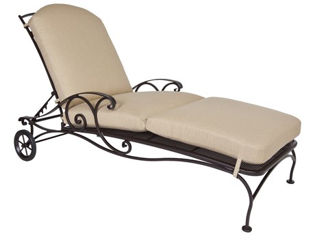 OW Lee Siena Wrought Iron Adjustable Chaise Lounge