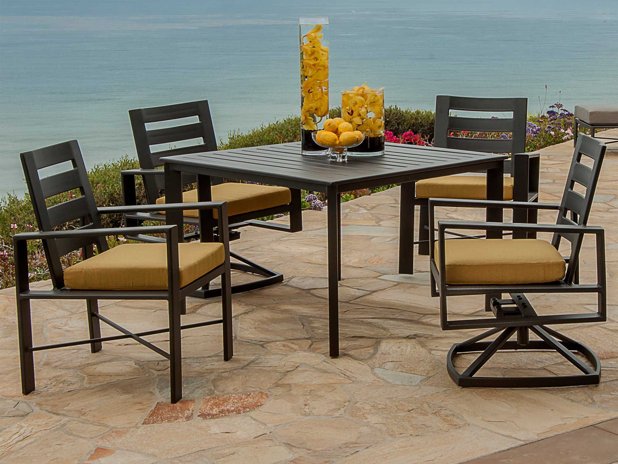 OW Lee Gios Aluminum Dining Set GOSLC