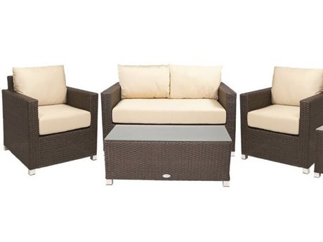Patio Heaven Venice Wicker 4Signature - PalisadesPc Conversation Set