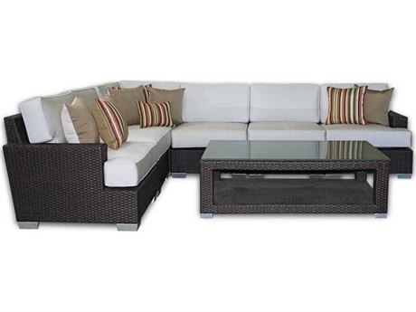 Patio Heaven Signature - Palisades Wicker Modular Sectional 7Signature - PalisadesPc Seating Set