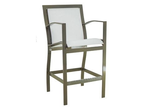 Castelle Moderna Sling Aluminum Bar Arm Stool