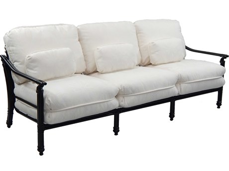 Castelle Coco Isle Deep Seating Cast Aluminum Sofa with Three Kidney Pillows